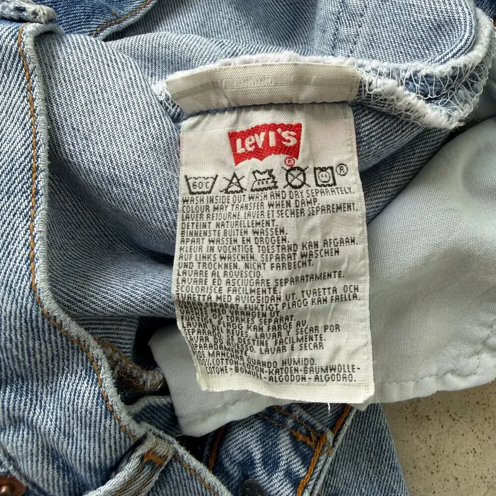 Vintage 90’s Levi’s 501 Straight Leg Retro Blue Jeans Size 29x27 Made in USA